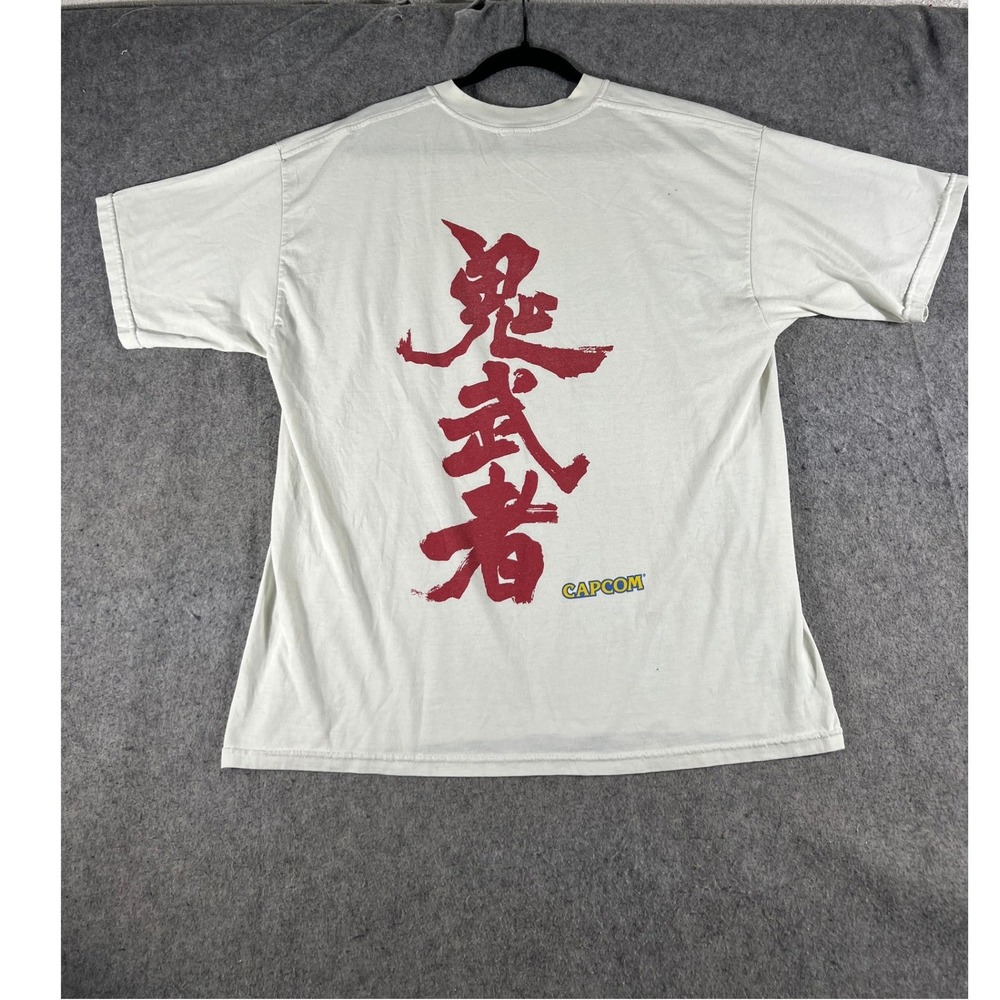 Vintage Y2K Capcom Onimusha Warlords Promo T Shirt White Large Kanji Video Game